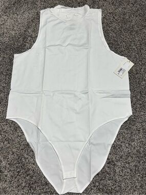 a new day White Sleeveless High-Neck Bodysuit